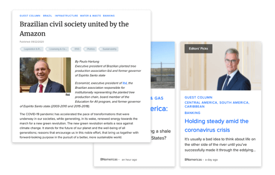 Overview of opinion columns on BNamericas.