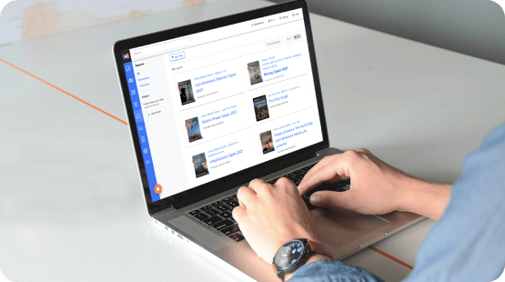 BNamericas reports displayed on a laptop.